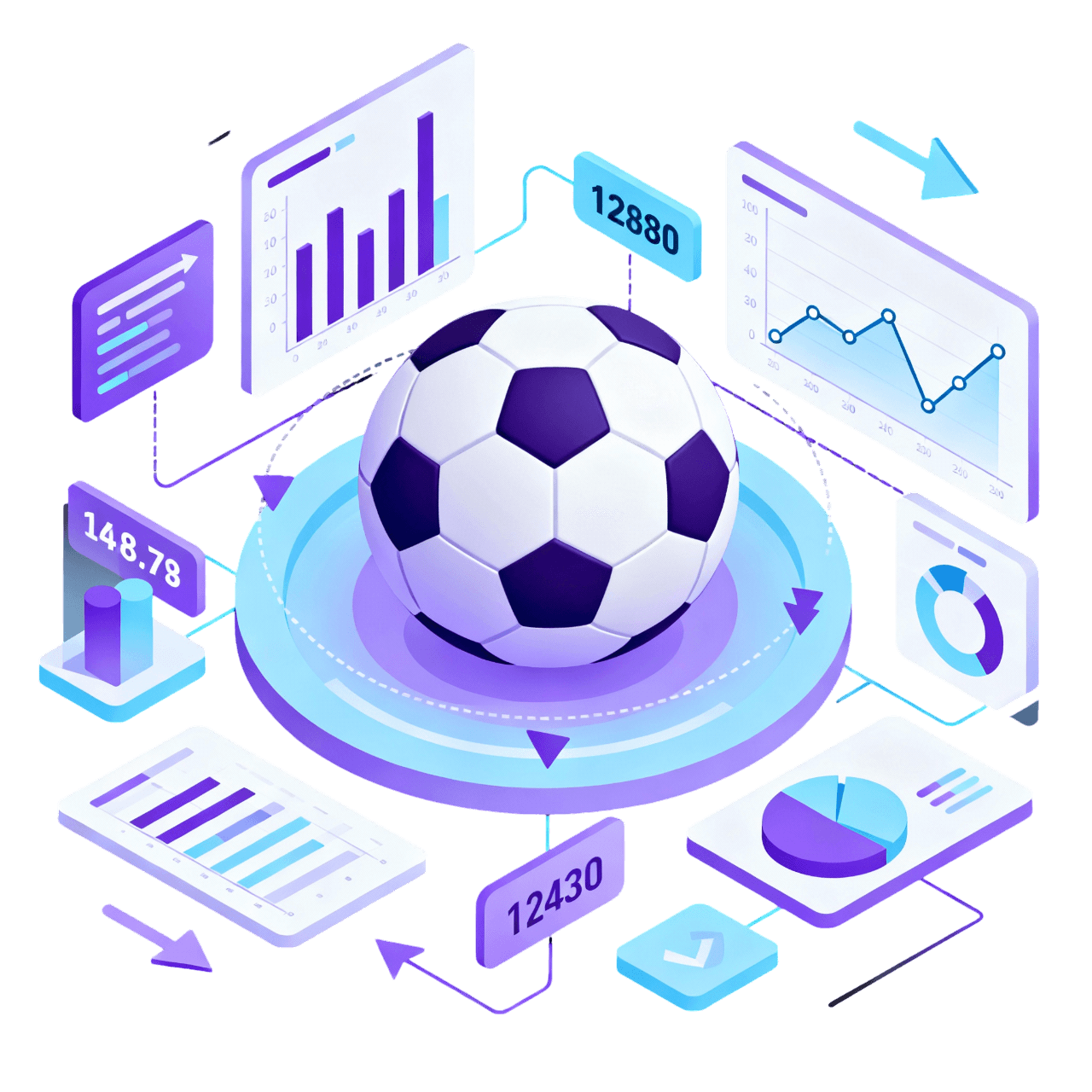 isometric football infographics and ai